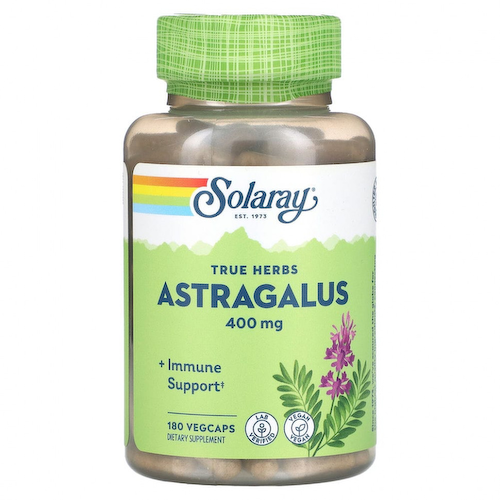 Solaray, True Herbs, астрагал, 400 мг, 180 вегетарианских капсул #1