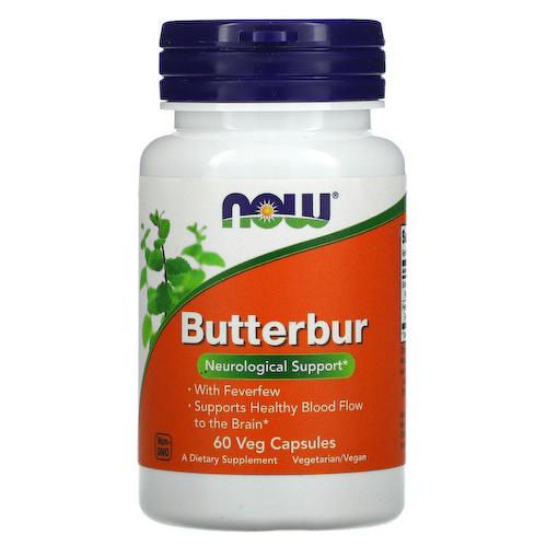 NOW Foods, Butterbur, 60 растительных капсул #1