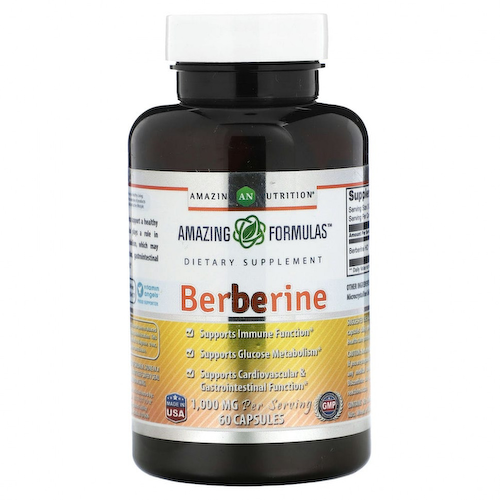 Amazing Nutrition, берберин, 500 мг, 60 капсул #1