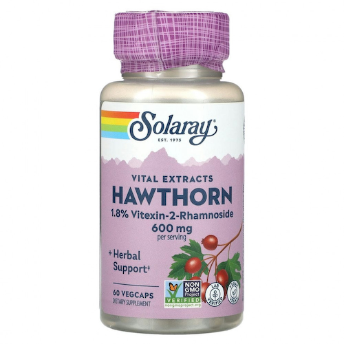 Solaray, Vital Extracts Hawthorn, 300 мг, 60 VEGCAPS #1