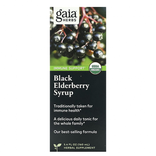 Gaia Herbs, Сироп из черной бузины, 160 мл (5,4 жидк. унций) #1