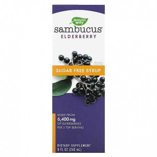 Nature's Way, Sambucus, стандартизированный экстракт бузины, без сахара, 8 жидких унций (240 мл) #1
