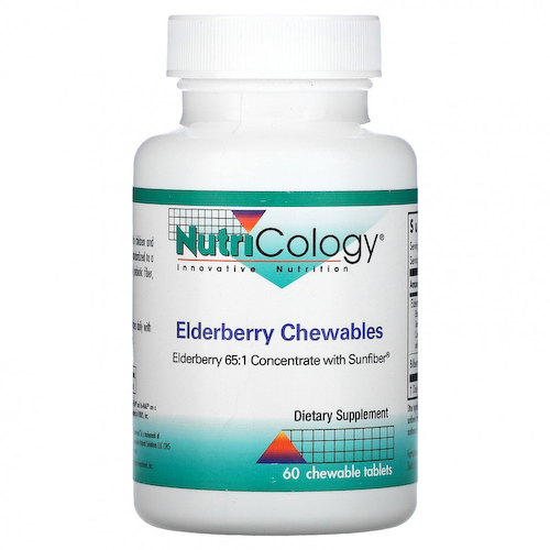 Nutricology, Жевательные таблетки с бузиной, 60 жевательных таблеток #1