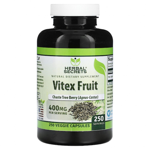 Herbal Secrets, Vitex Fruit, 400 мг, 250 растительных капсул #1