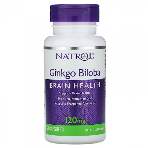 Natrol, Гинкго билоба, 120 мг, 60 капсул #1