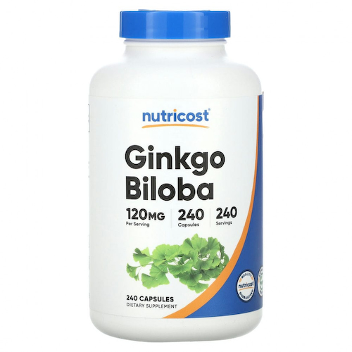 Nutricost, Гинкго билоба, 120 мг, 240 капсул #1