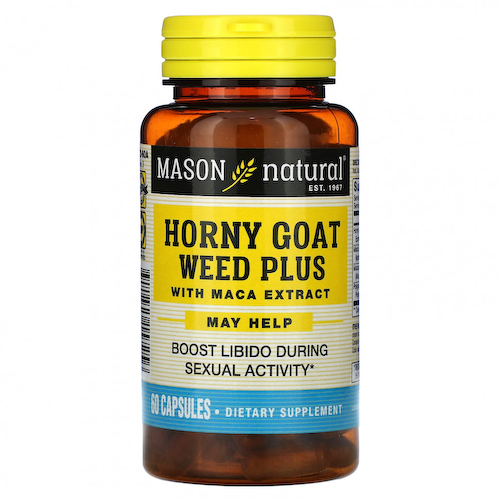 Mason Natural, Экстракт горянки крупноцветковой, с экстрактом маки, 60 капсул #1