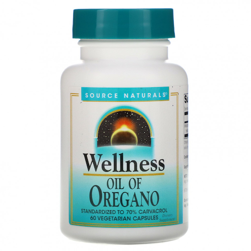 Source Naturals, Wellness, масло орегано, 60 вегетарианских капсул #1