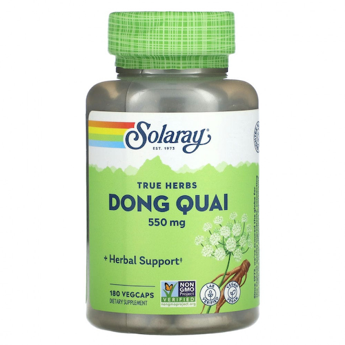 Solaray, True Herbs, Dong Quai, 550 мг, 180 растительных капсул #1