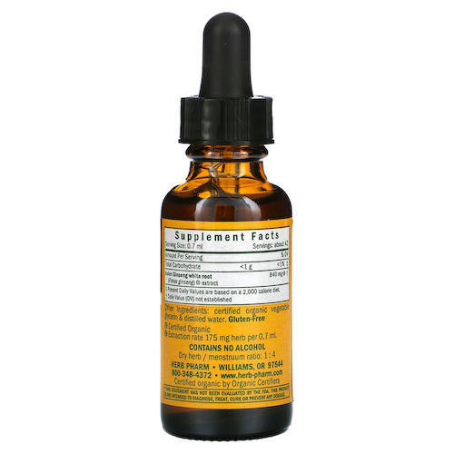 Herb Pharm, Женьшень, без спирта, 1 жидкая унция (30 мл) #1