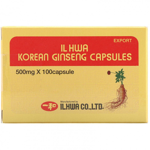 Ilhwa, Капсулы с корейским женьшенем, 500 мг, 100 капсул #1