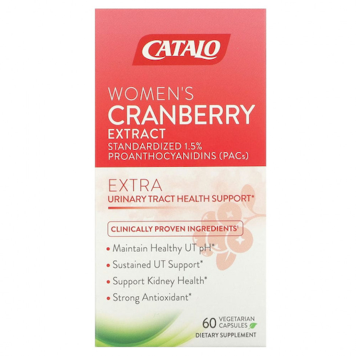 Catalo Naturals, Экстракт клюквы для женщин, 60 вегетарианских капсул #1