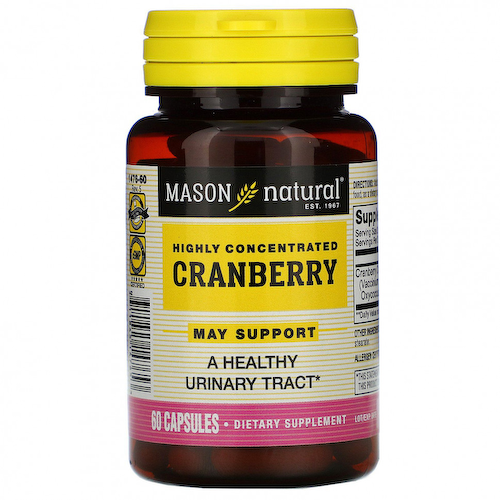Mason Natural, клюква, высококонцентрированная, 60 капсул #1