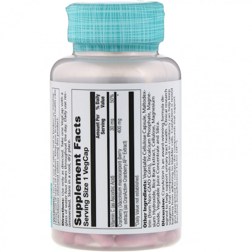 Solaray, CranActin, экстракт клюквы, AF, 120 вегетарианских капсул #1