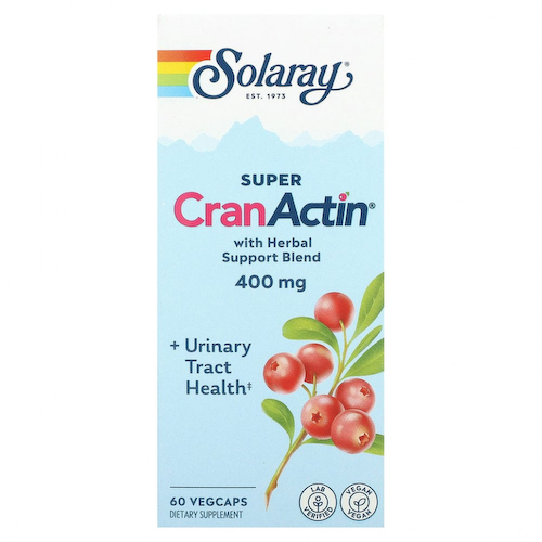 Solaray, Super CranActin со смесью трав, 400 мг, 60 растительных капсул #1
