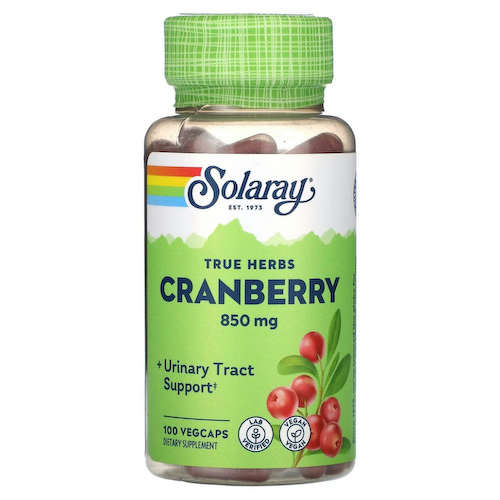 Solaray, True Herbs, клюква, 425 мг, 100 растительных капсул #1