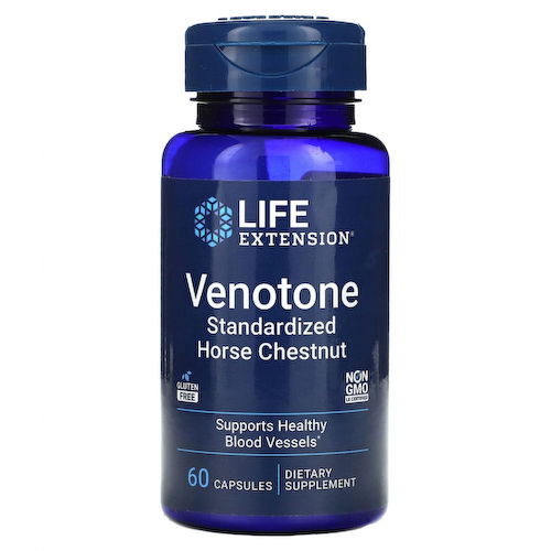 Life Extension, Venotone, стандартизированный экстракт конского каштана, 60 капсул #1