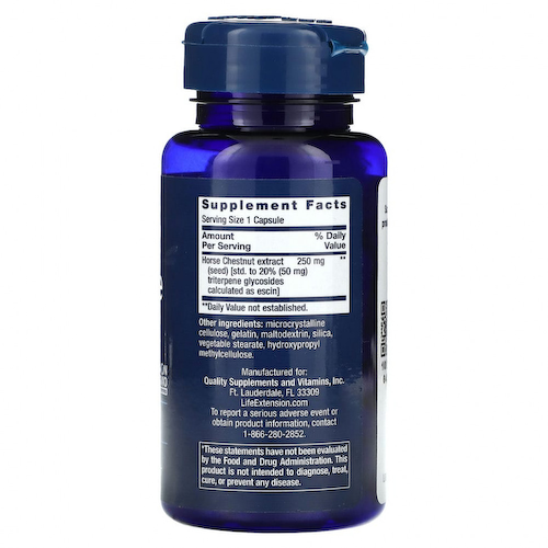 Life Extension, Venotone, стандартизированный экстракт конского каштана, 60 капсул #1