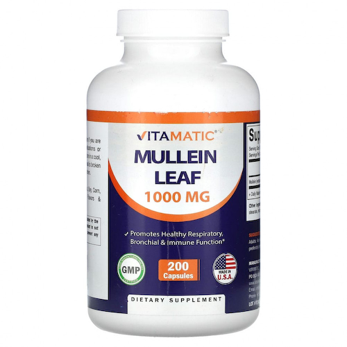 Vitamatic, Листья коровяка, 333 мг, 200 капсул #1