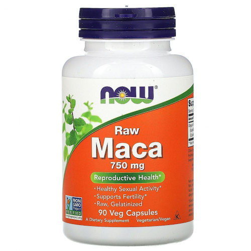 NOW Foods, Мака, необработанная, 750 мг, 90 растительных капсул #1