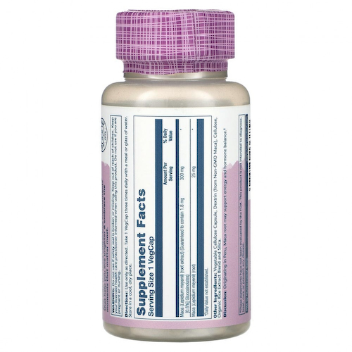Solaray, Vital Extracts, мака, 300 мг, 60 растительных капсул #1