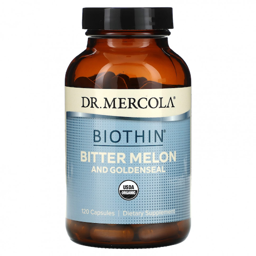 Dr. Mercola, Biothin, горькая дыня и желтокорень, 120 капсул #1