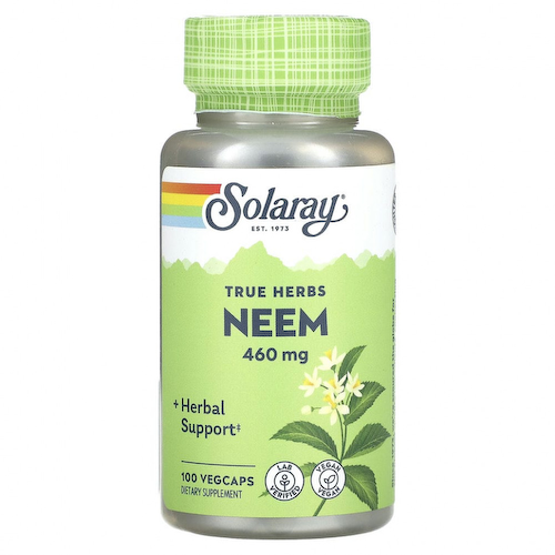 Solaray, True Herbs, ним, 460 мг, 100 растительных капсул #1