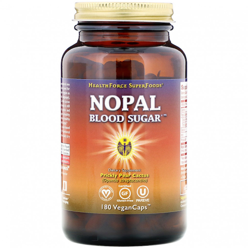 HealthForce Superfoods, Nopal Blood Sugar, 180 веганских капсул #1