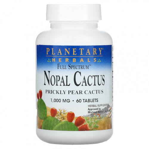 Planetary Herbals, Nopal Cactus, Full Spectrum, Prickly Pear Cactus, 1,000 mg, 60 Tablets #1