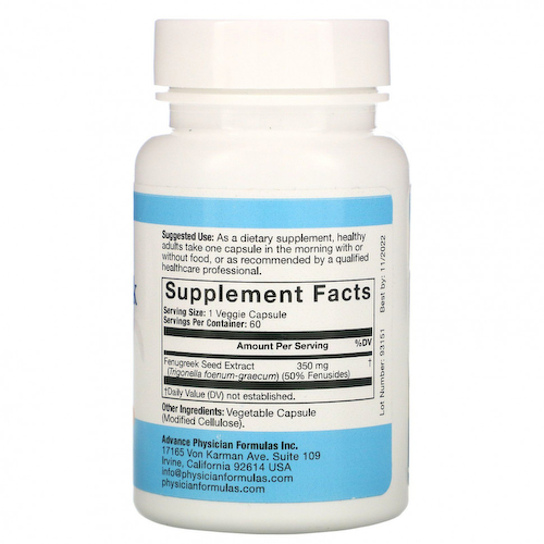 Advance Physician Formulas, Экстракт пажитника, 350 мг, 60 капсул #1