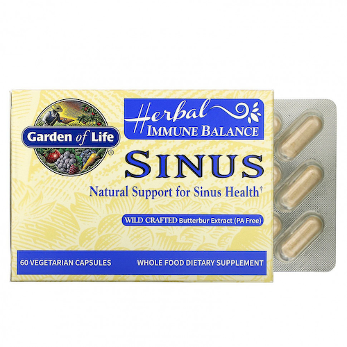 Garden of Life, Herbal Immune Balance, Sinus, 60 растительных капсул #1
