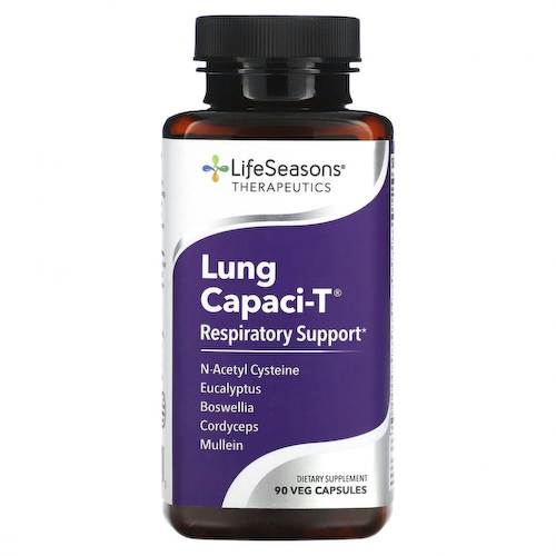 LifeSeasons, Lung Capaci-T, 90 вегетарианских капсул #1