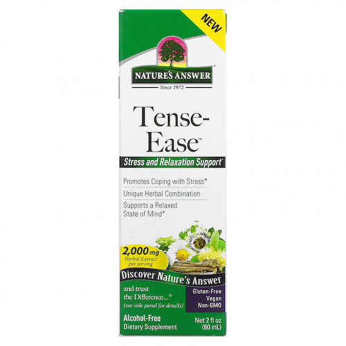 Nature's Answer, Tense-Ease, без спирта, 2000 мг, 60 мл (2 жидк. Унции) #1