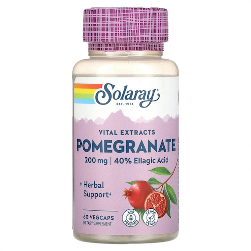 Solaray, Vital Extracts, гранат, 200 мг, 60 растительных капсул #1