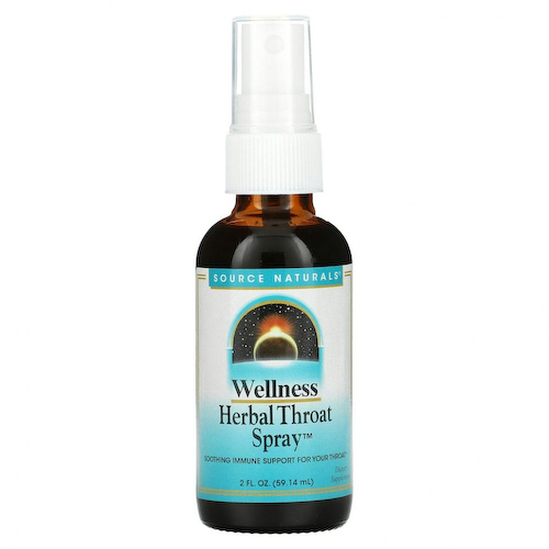 Source Naturals, Wellness, травяной спрей для горла, 2 жидкие унции (59,14 мл) #1