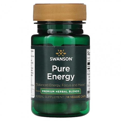 Swanson, Pure Energy, 14 растительных капсул #1