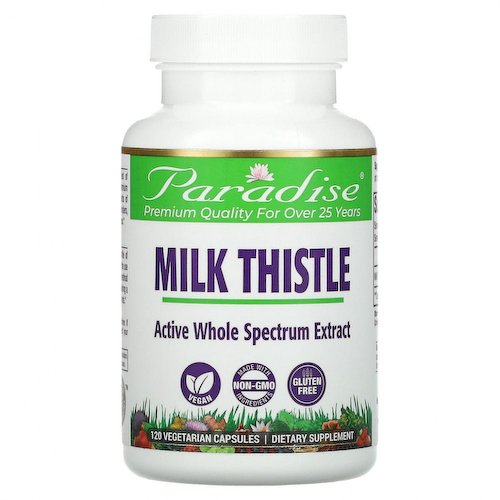 Paradise Herbs, расторопша, 120 вегетарианских капсул #1