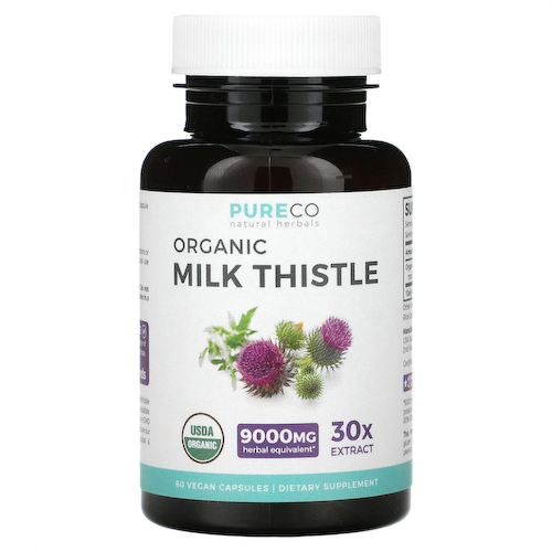 Pure Co., Natural Herbs, органический расторопша, 60 веганских капсул #1