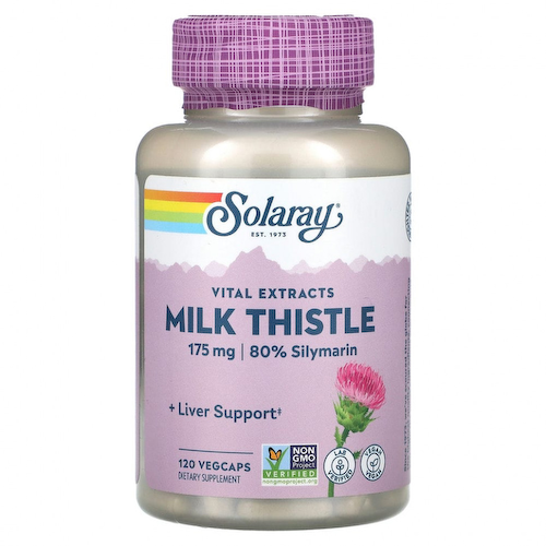 Solaray, Vital Extracts, Milk Thistle , 175 mg, 120 VegCaps #1