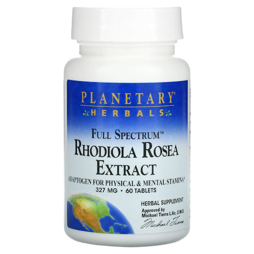 Planetary Herbals, экстракт родиолы розовой, полного спектра, 327 мг, 60 таблеток #1