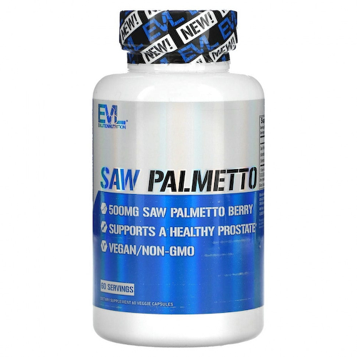 EVLution Nutrition, Saw Palmetto, 500 mg, 60 Veggie Capsules #1