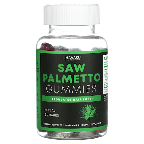 Havasu Nutrition, Жевательные мармеладки Saw Palmetto, малина, 60 жевательных таблеток #1