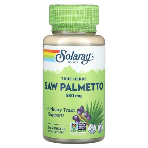 Solaray, True Herbs Saw Palmetto, 580 мг, 50 вегетарианских капсул #1