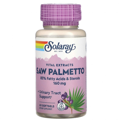 Solaray, Vital Extracts Saw Palmetto, 160 мг, 60 мягких таблеток #1