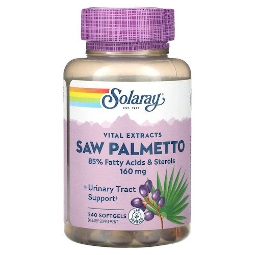 Solaray, Vital Extracts, сереноа, 160 мг, 240 мягких таблеток #1