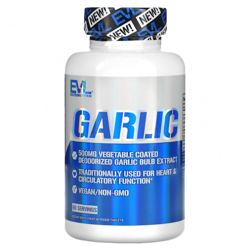 EVLution Nutrition, Garlic , 500 mg, 60 Veggie Capsules #1