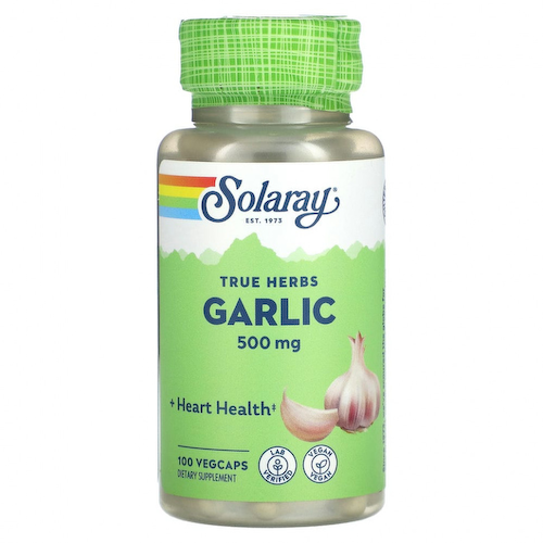 Solaray, True Herbs, чеснок, 500 мг, 100 растительных капсул #1
