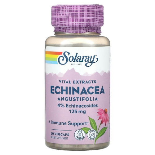Solaray, Vital Extracts, Echinacea Angustifolia, 125 mg, 60 VegCaps #1