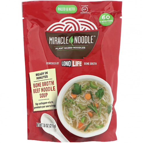 Miracle Noodle, Суп с лапшой на костном бульоне, говяжий, 215 г (7,6 унции) #1