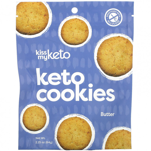 Kiss My Keto, Keto Cookies, сливочное масло, 64 г (2,25 унции) #1